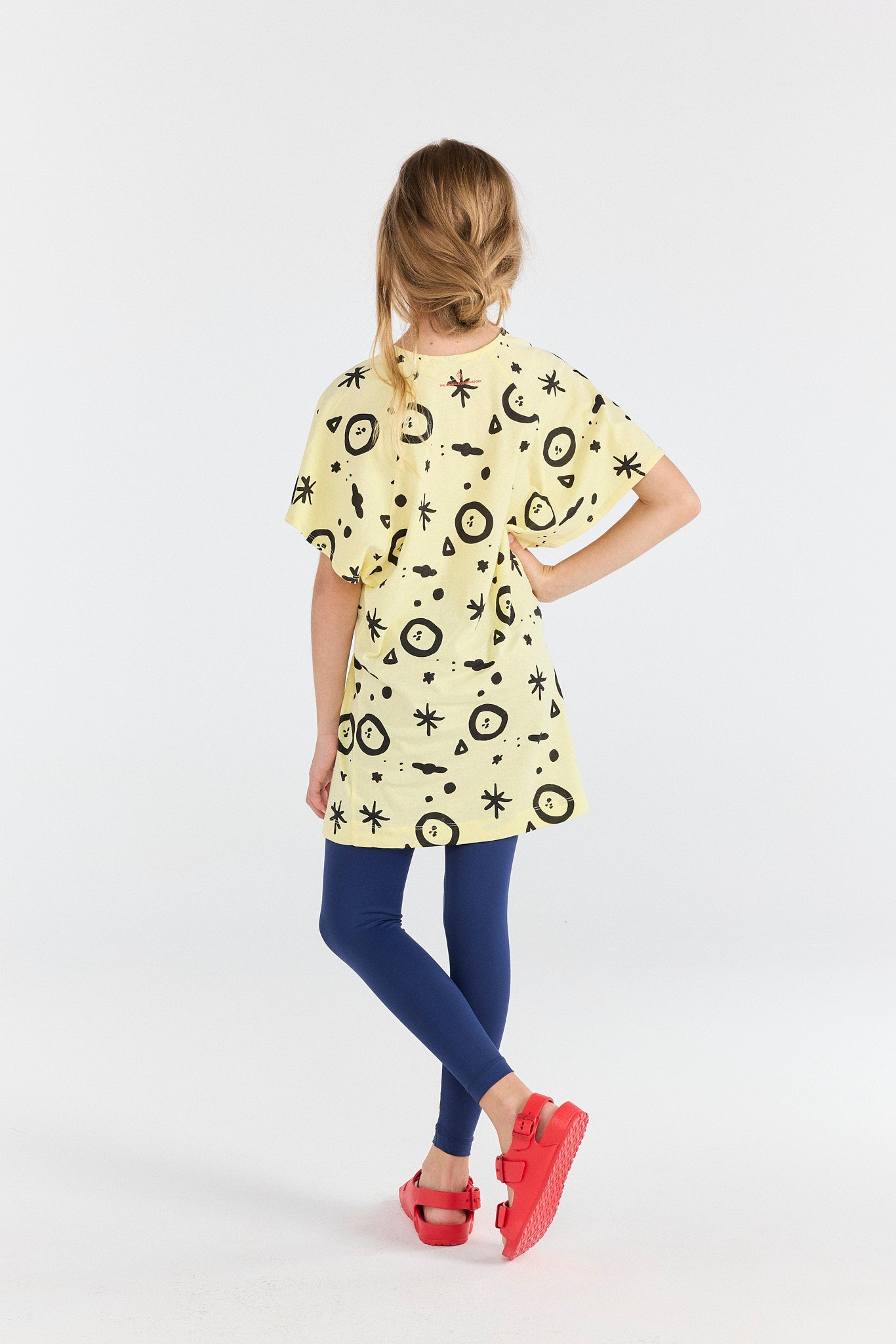 Deep Blue Sambar Leggings MODEL BACK