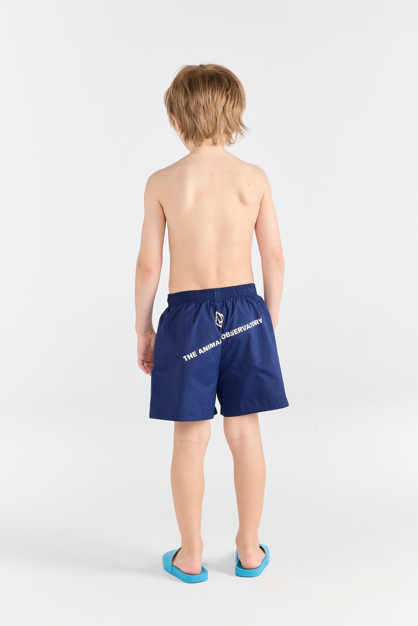 Deep Blue Puppy Shorts MODEL BACK