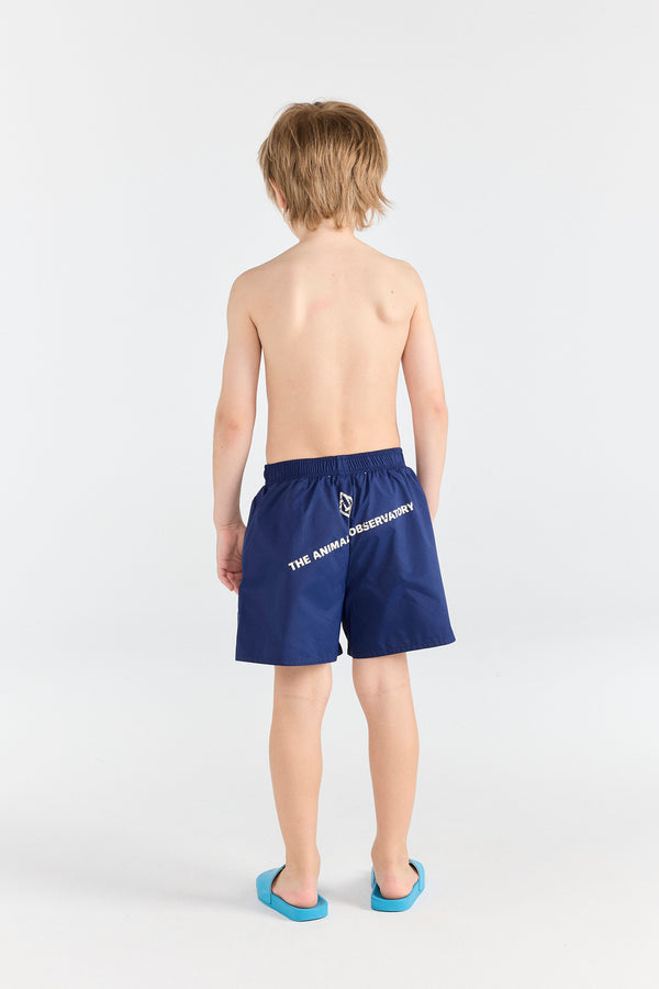 Deep Blue Puppy Shorts MODEL BACK