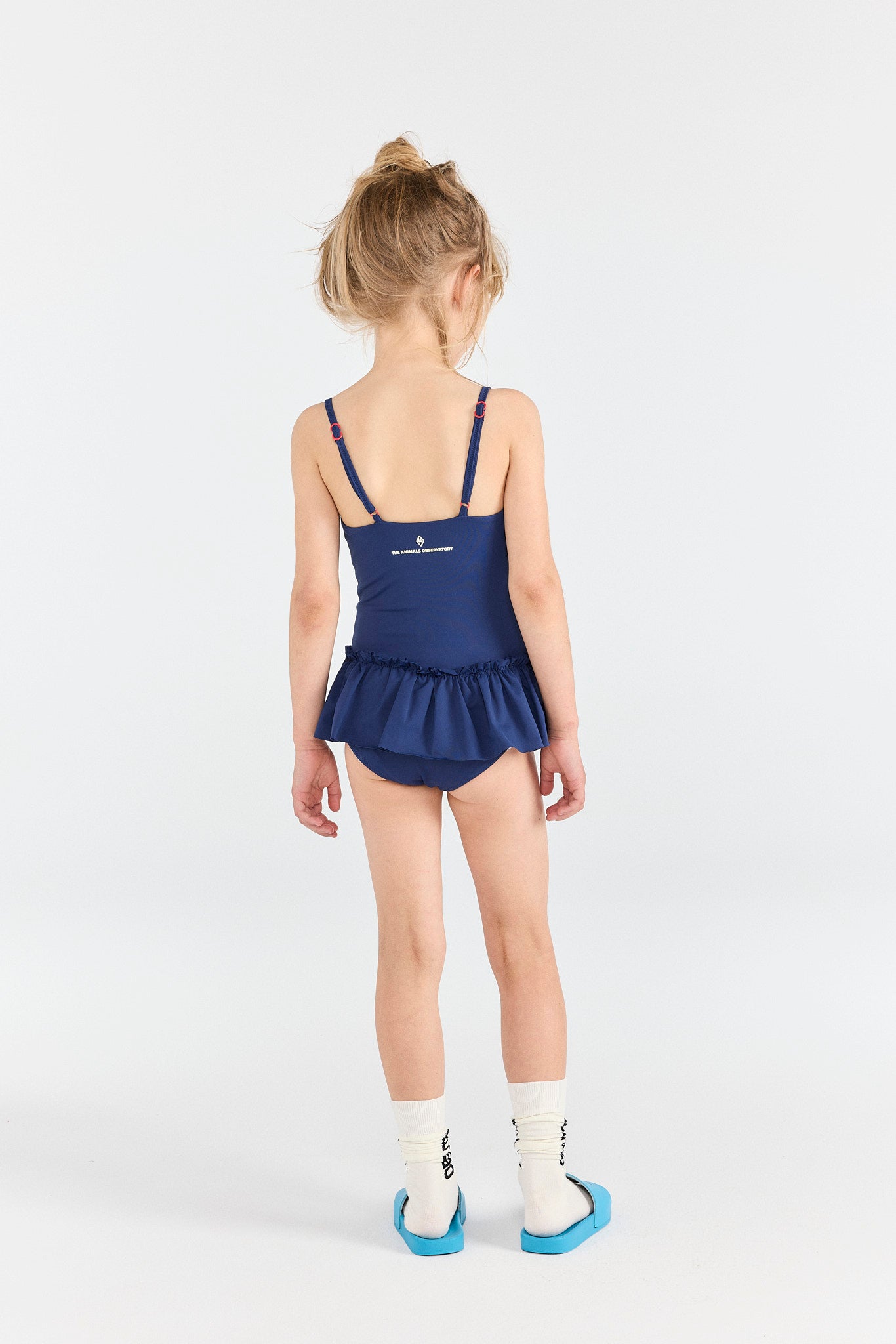 Deep Blue Clownfish Swimsuit MODEL BACK