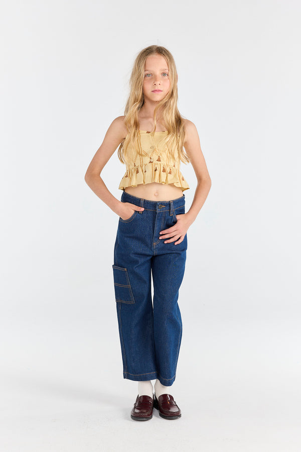 Soft Brown Quail Top MODEL FRONT