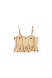 Soft Brown Quail Top PRODUCT BACK