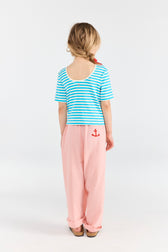 Soft Pink Antelope Pants MODEL BACK