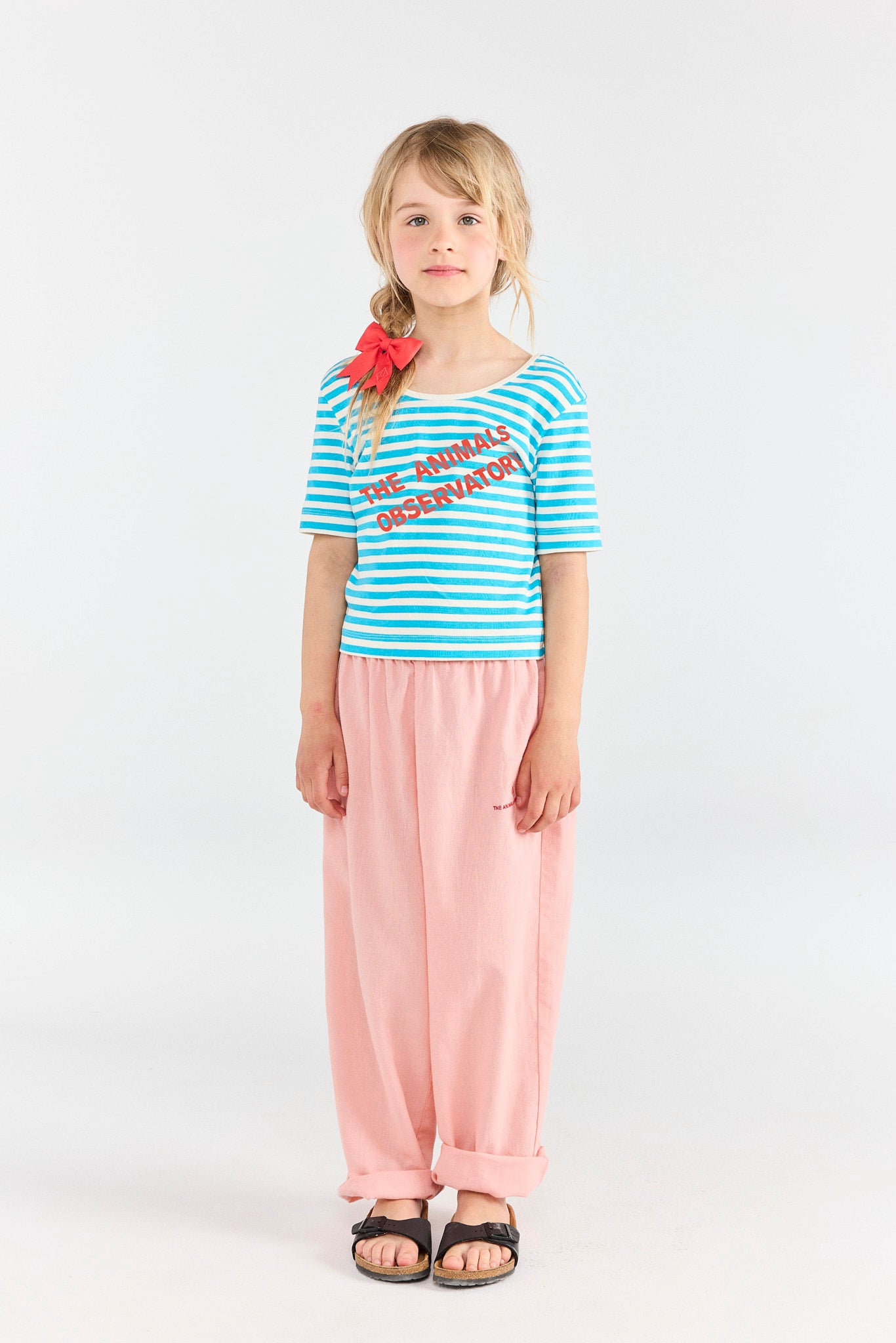 Soft Pink Antelope Pants MODEL FRONT
