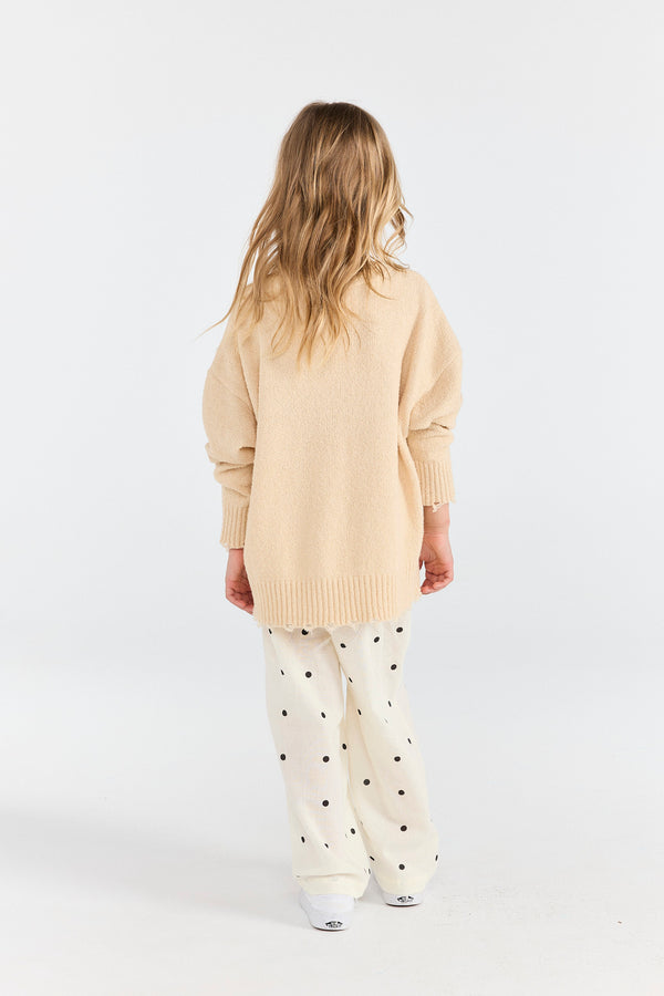 Raw White Antelope Pants MODEL BACK