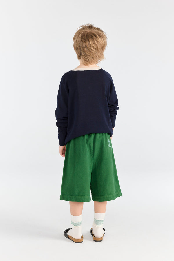 Dark Garden Monkey Bermuda Shorts MODEL BACK