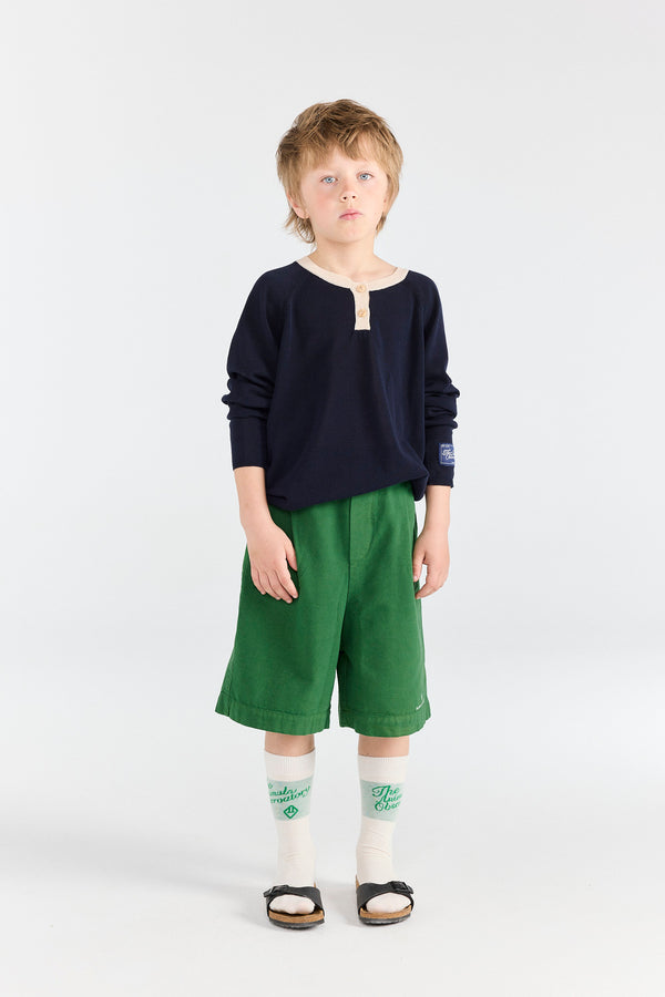 Dark Garden Monkey Bermuda Shorts MODEL FRONT