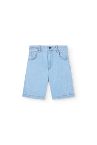 Soft Blue Muntjac Denim Shorts COVER
