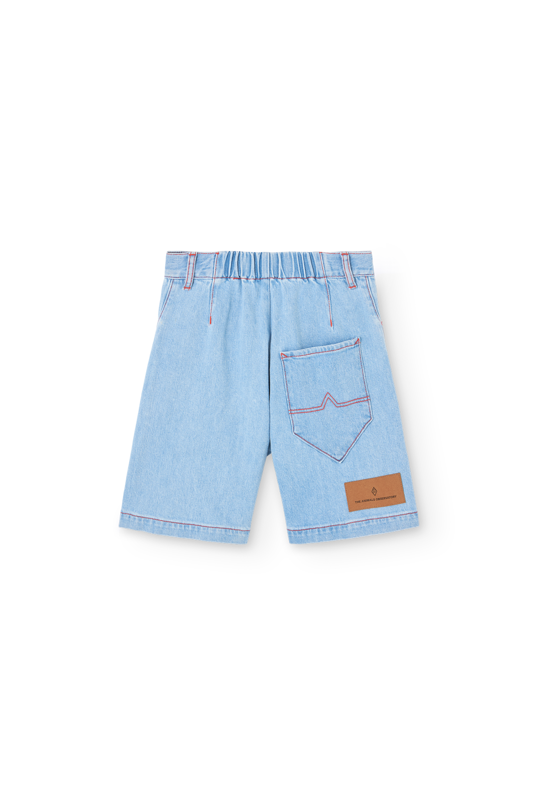 Soft Blue Muntjac Denim Shorts PRODUCT BACK