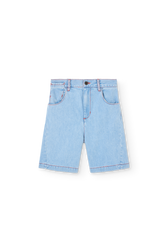 Soft Blue Muntjac Denim Shorts PRODUCT FRONT