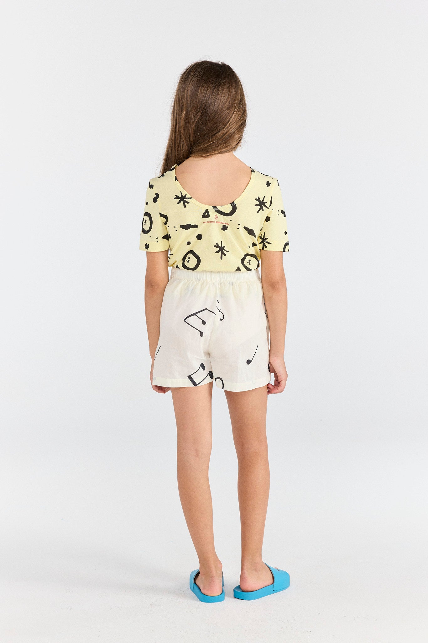 Raw White Clam Shorts MODEL BACK