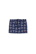Deep Blue Shrimp Mini Skirt