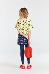 Deep Blue Shrimp Mini Skirt MODEL BACK