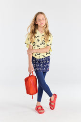 Deep Blue Shrimp Mini Skirt MODEL FRONT