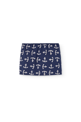 Deep Blue Shrimp Mini Skirt PRODUCT BACK