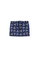 Deep Blue Shrimp Mini Skirt PRODUCT FRONT