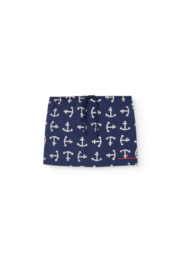 Deep Blue Shrimp Mini Skirt PRODUCT FRONT