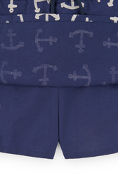 Deep Blue Shrimp Mini Skirt PRODUCT SIDE