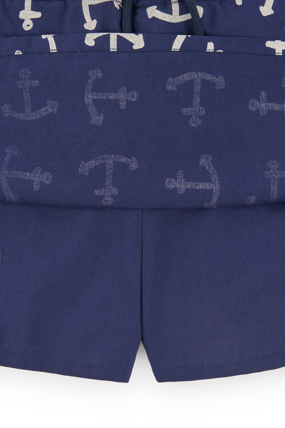 Deep Blue Shrimp Mini Skirt PRODUCT SIDE