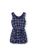 Deep Blue Flamingo Dress