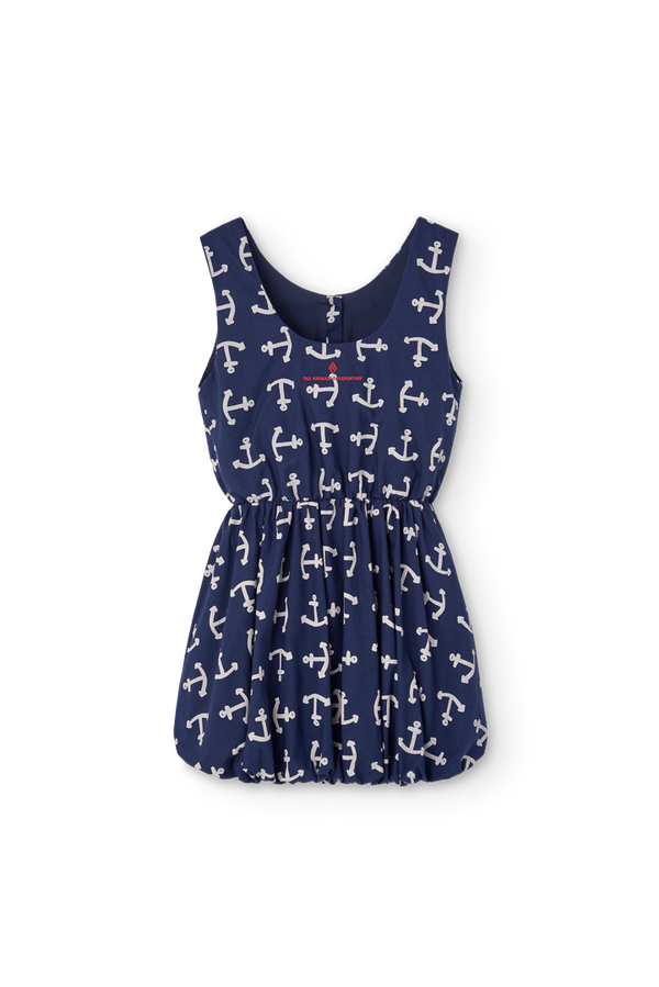 Deep Blue Flamingo Dress PRODUCT FRONT