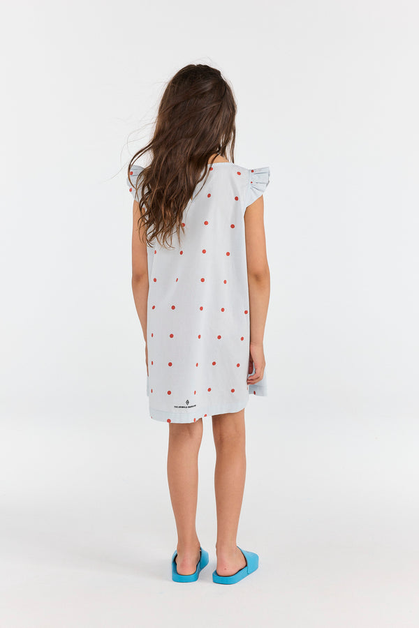 Blue Firefly Dress MODEL BACK