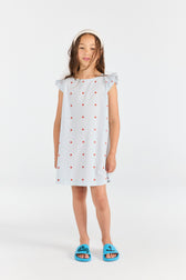 Blue Firefly Dress MODEL FRONT