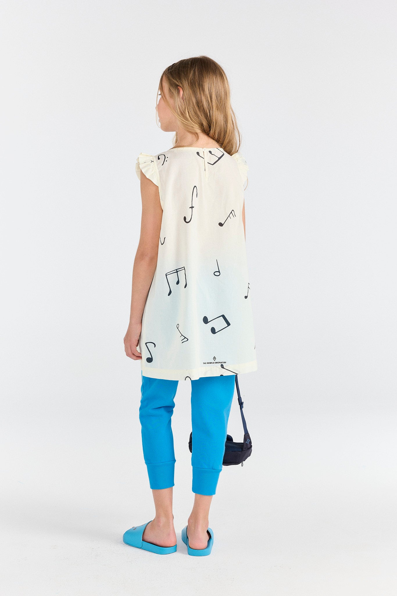 Raw White Firefly Dress MODEL BACK