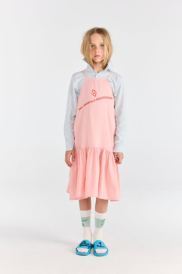 Soft Pink Hummingbird Dress MODEL FRONT