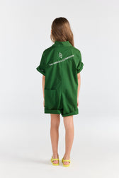 Dark Garden Squirrel Short Jumpsuit MODEL BACK