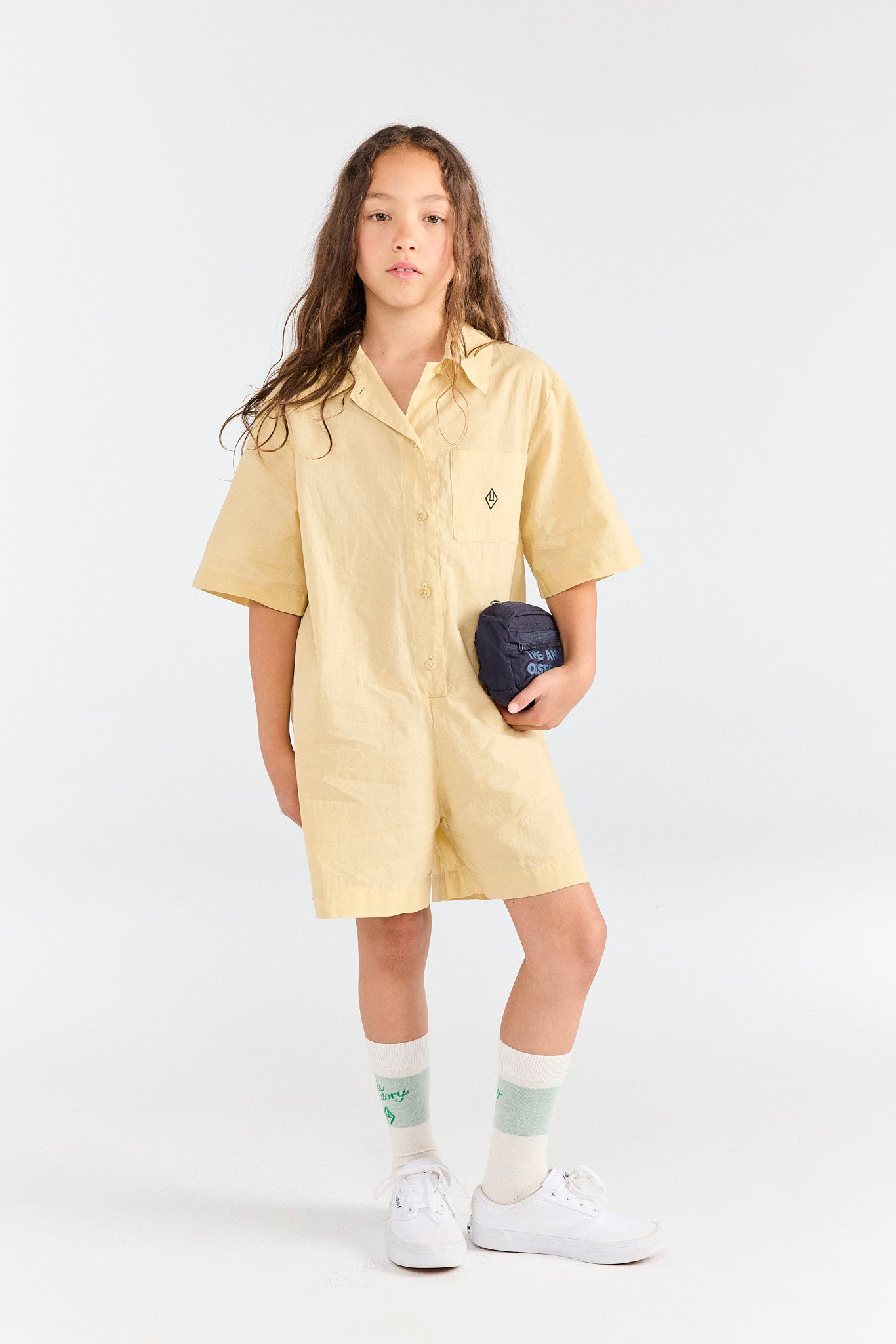 Soft Brown Squirrel Short Jumpsuit MODEL FRONT