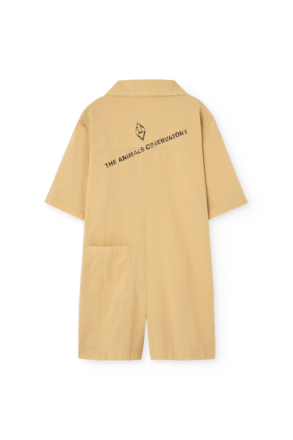 Soft Brown Squirrel Short Jumpsuit PRODUCT BACK
