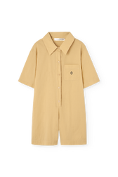 Soft Brown Squirrel Short Jumpsuit PRODUCT FRONT