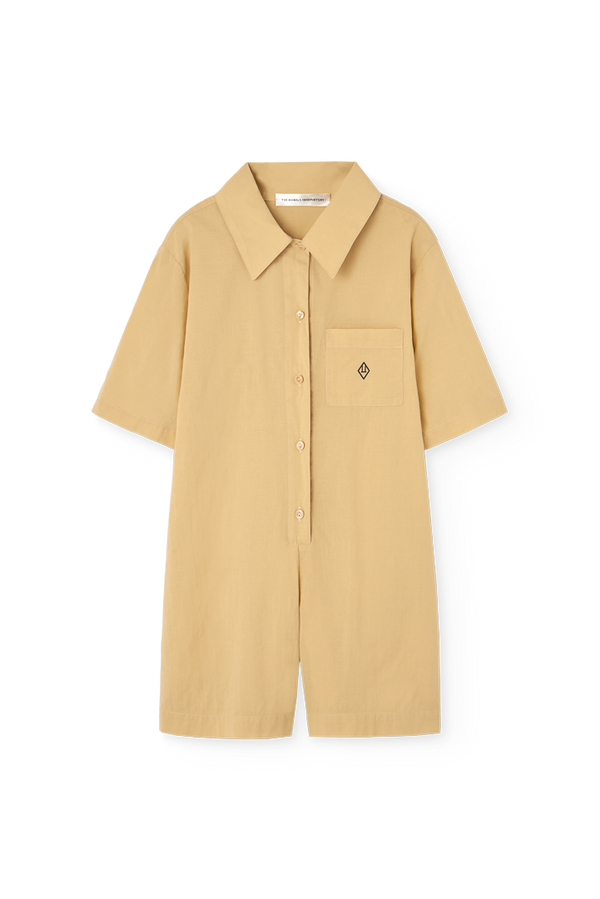 Soft Brown Squirrel Short Jumpsuit PRODUCT FRONT