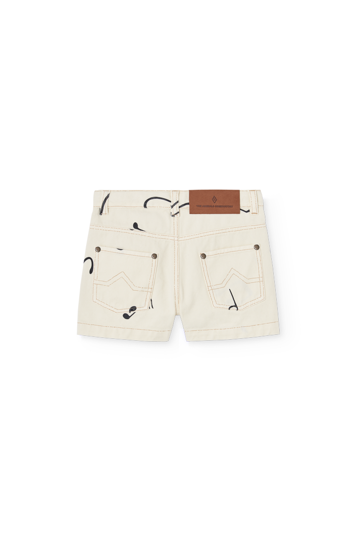 Raw White Pig Shorts PRODUCT BACK