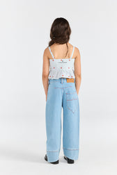 Soft Blue Loon Pants MODEL BACK