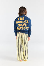 Blue Finch Bomber Jacket MODEL BACK