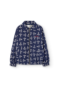 Deep Blue Tiger Bomber Jacket