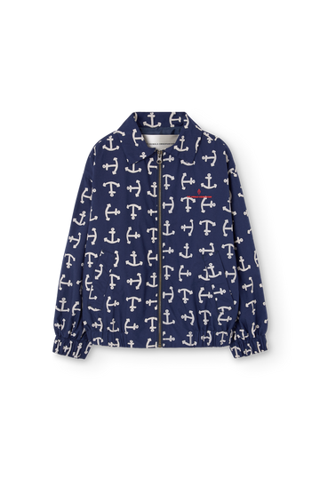 Deep Blue Tiger Bomber Jacket