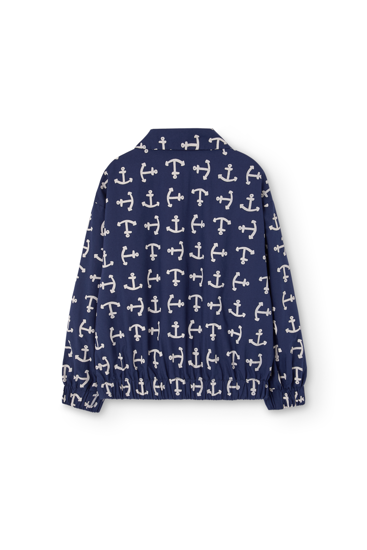 Deep Blue Tiger Bomber Jacket PRODUCT BACK