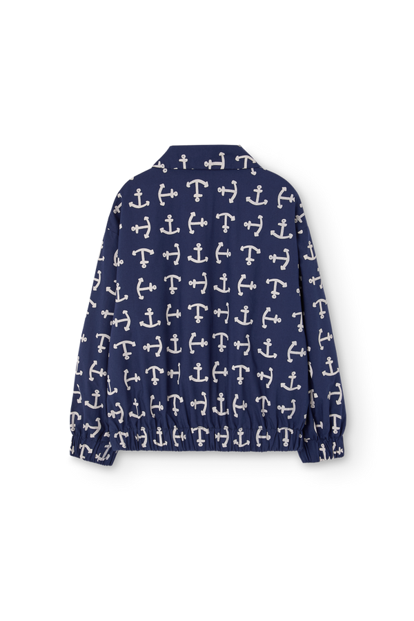 Deep Blue Tiger Bomber Jacket PRODUCT BACK