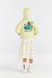 Soft Yellow Fox Windbreaker MODEL BACK