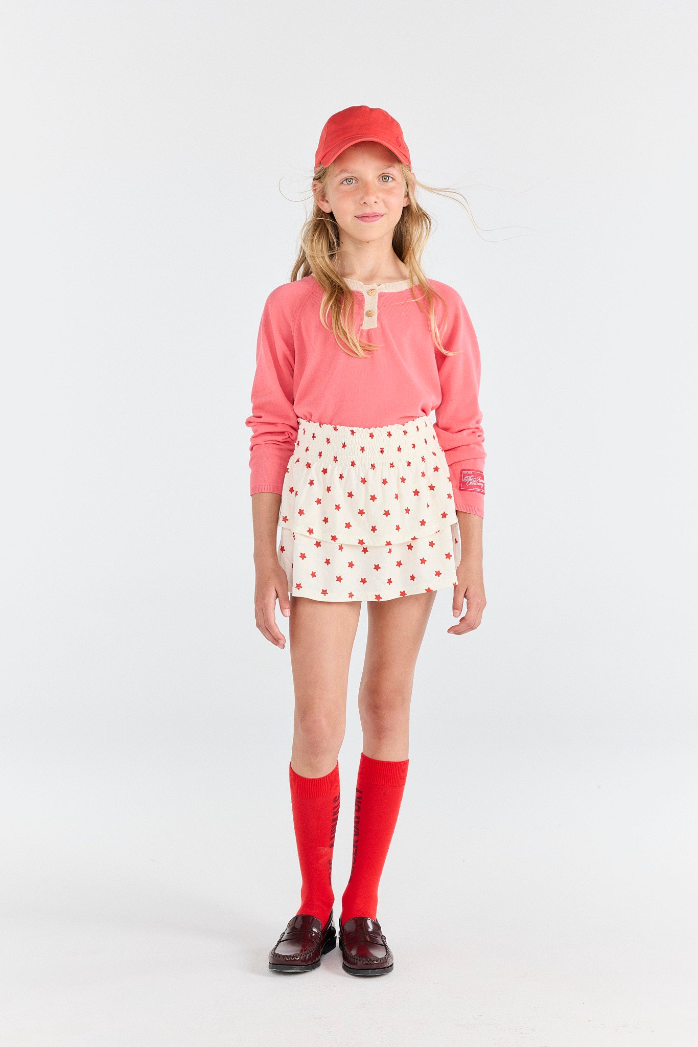 Soft Pink Bull Sweater MODEL FRONT