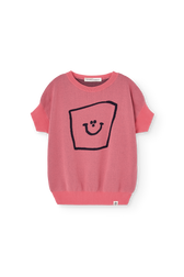 Soft Pink Bat Sweater Vest PRODUCT FRONT