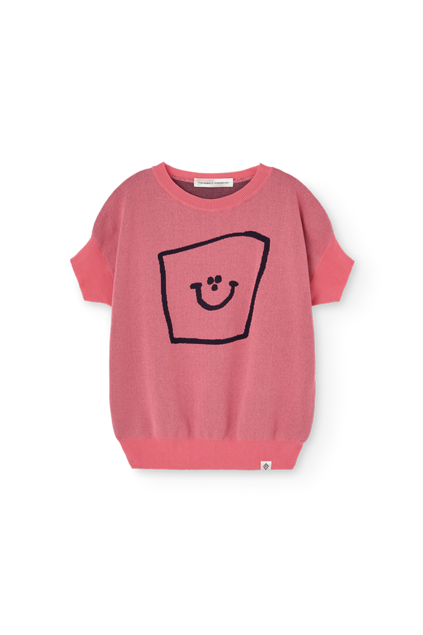 Soft Pink Bat Sweater Vest PRODUCT FRONT