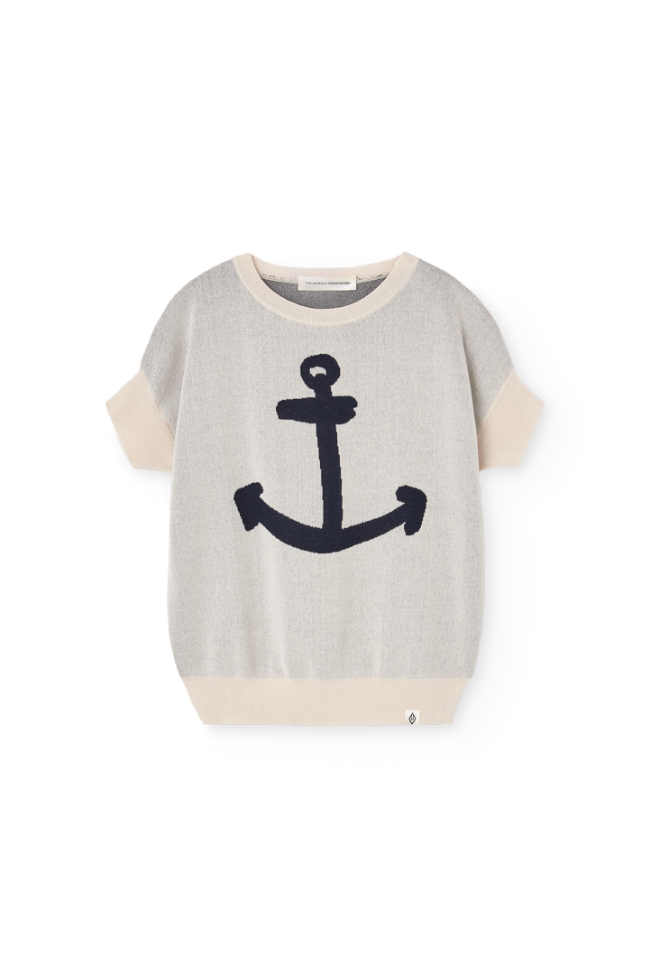 Raw White Bat Sweater Vest PRODUCT FRONT