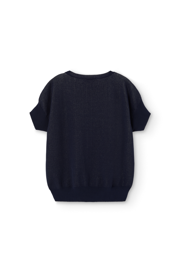 Deep Blue Bat Sweater Vest PRODUCT BACK