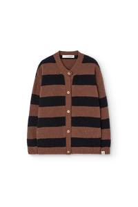 Striped Brown Toucan Cardigan COVER