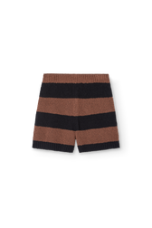 Striped Brown Opossum Shorts PRODUCT BACK