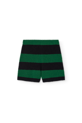 Striped Green Opossum Shorts PRODUCT BACK